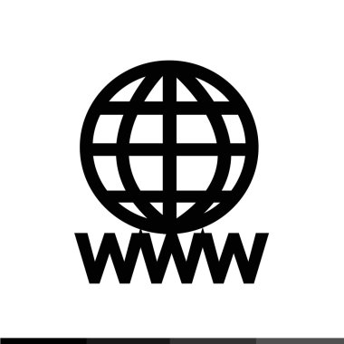 Www işareti simgesi, World wide web simgesi simgesi illüstrasyon tasarım