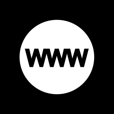 Www işareti simgesi, World wide web simgesi simgesi illüstrasyon tasarım