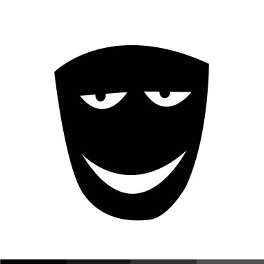 Tiyatro maskesi simgesi illüstrasyon tasarım