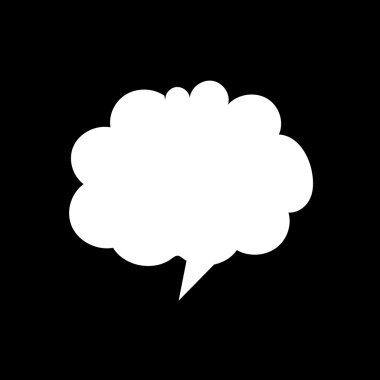 Konuşma balonu simgesinin illüstrasyon tasarımı