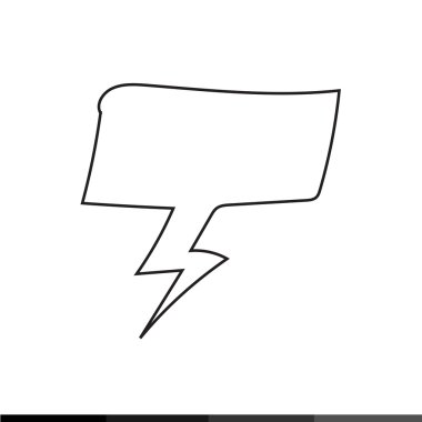 Konuşma balonu simgesinin illüstrasyon tasarımı