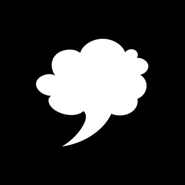 Konuşma balonu simgesinin illüstrasyon tasarımı