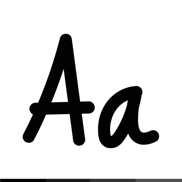 Ruka výkresu písmeno, písmo ikona ilustrace design — Stockový vektor