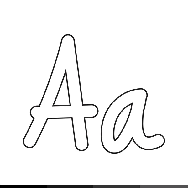 Hand tekenen brief, lettertype pictogram afbeelding ontwerp — Stockvector