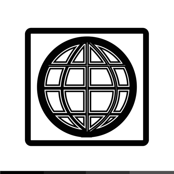 Globe earth pictogram afbeelding ontwerp — Stockvector