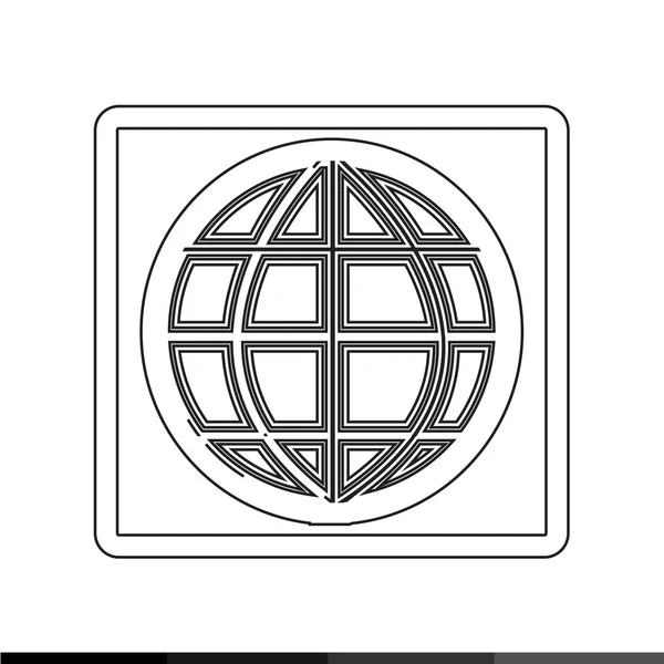 Projeto da ilustração do ícone da terra do globo — Vetor de Stock