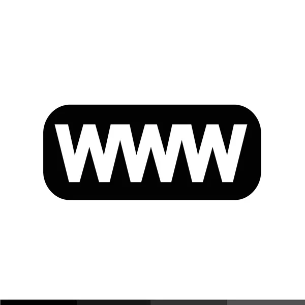 WWW signe icône, World wide web symbole icône illustration design — Image vectorielle