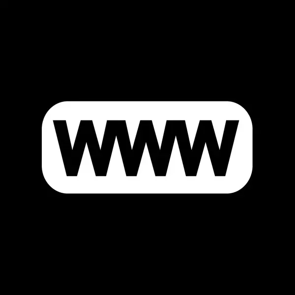 WWW signe icône, World wide web symbole icône illustration design — Image vectorielle