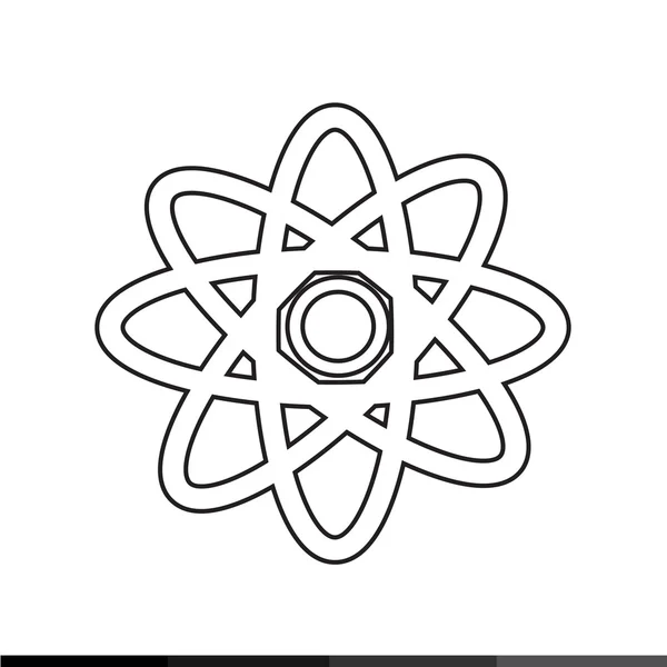 Nauka ikona, atom ikona ilustracja projektu — Wektor stockowy