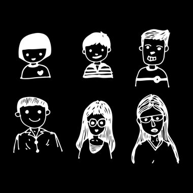 insanların içini kaplamak siyah beyaz resim çizmek çizmek