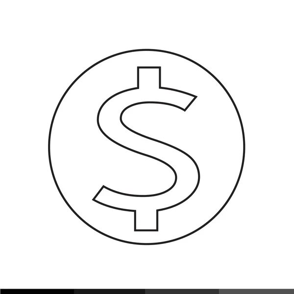 Geld-Ikone, Münzen-Ikone Illustration Design — Stockvektor