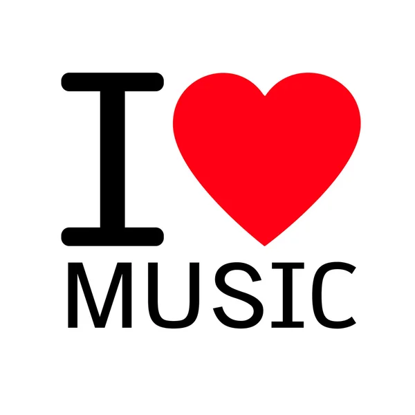 I love music lettering illustration design with sign — Stock Vector