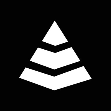 Basit piramit simgesi 