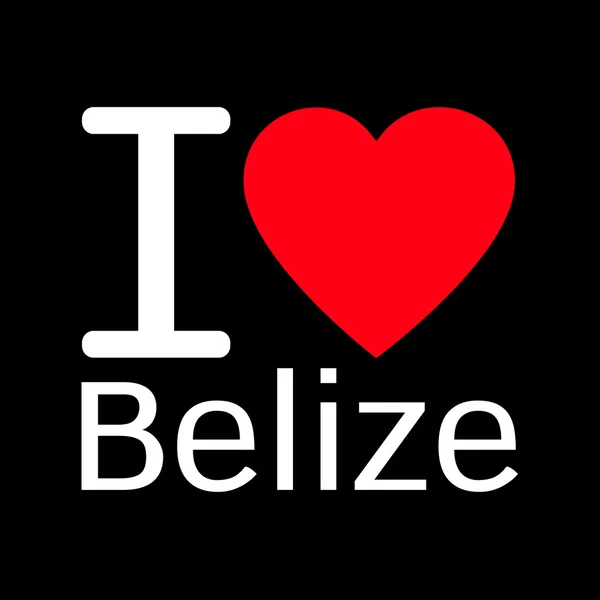 Jag älskar Belize bokstäver — Stock vektor