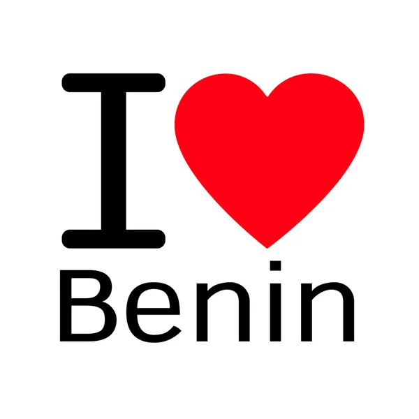 Én szeretem a Benin betűk — Stock Vector