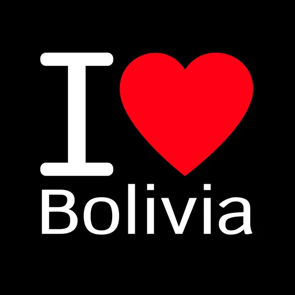 Eu amo Bolívia lettering —  Vetores de Stock
