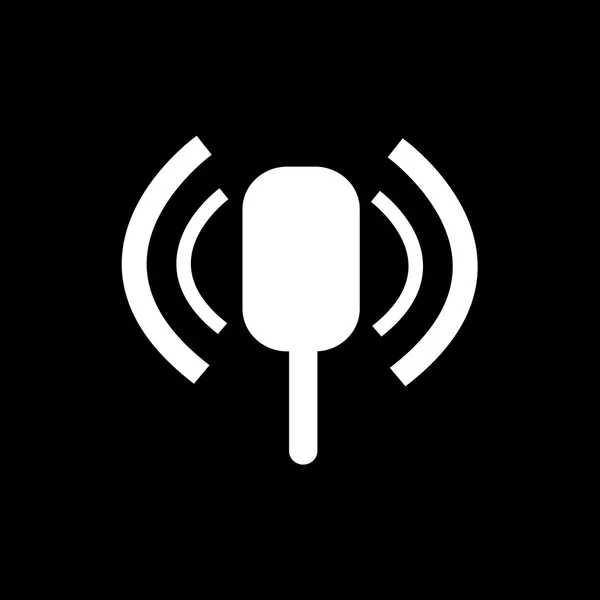 Eenvoudige microfoon pictogram — Stockvector