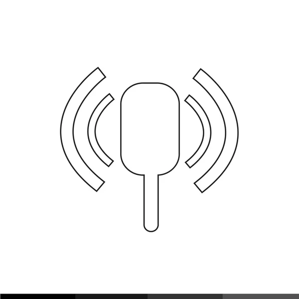 Eenvoudige microfoon pictogram — Stockvector