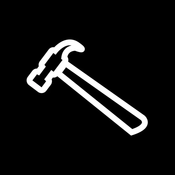 Einfaches Hammer-Symbol — Stockvektor