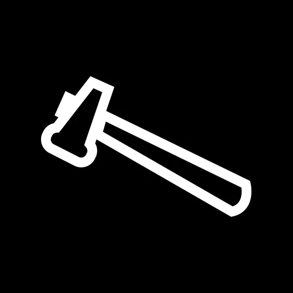 Enkel hammare ikonen — Stock vektor