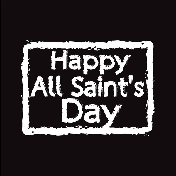 Tipografía caligráfica All Saints Day — Vector de stock