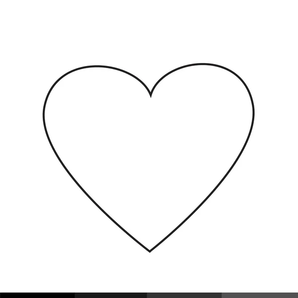 Simpelt hjerte ikon – Stock-vektor