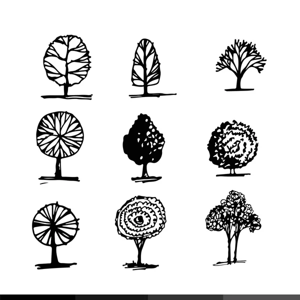 手描きのツリー — ストックベクタ