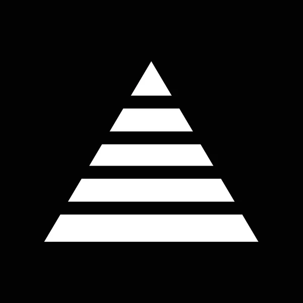 Egyszerű piramis ikon — Stock Vector