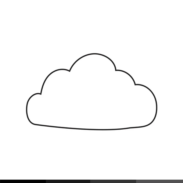 Icône nuage simple — Image vectorielle