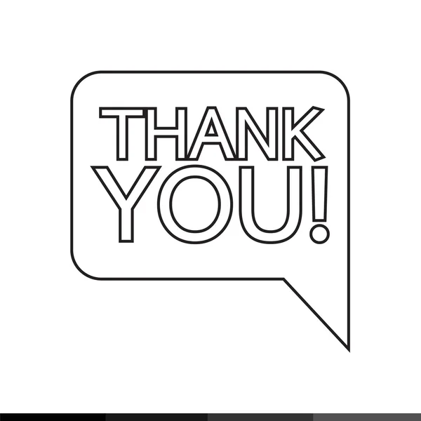 Thank you sign icon — Stock Vector