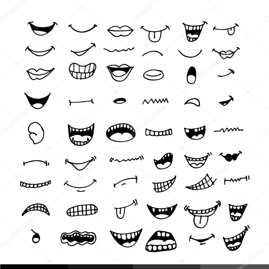 Cartoon Mouth Icons Vector Image By C Porjai Vector Stock