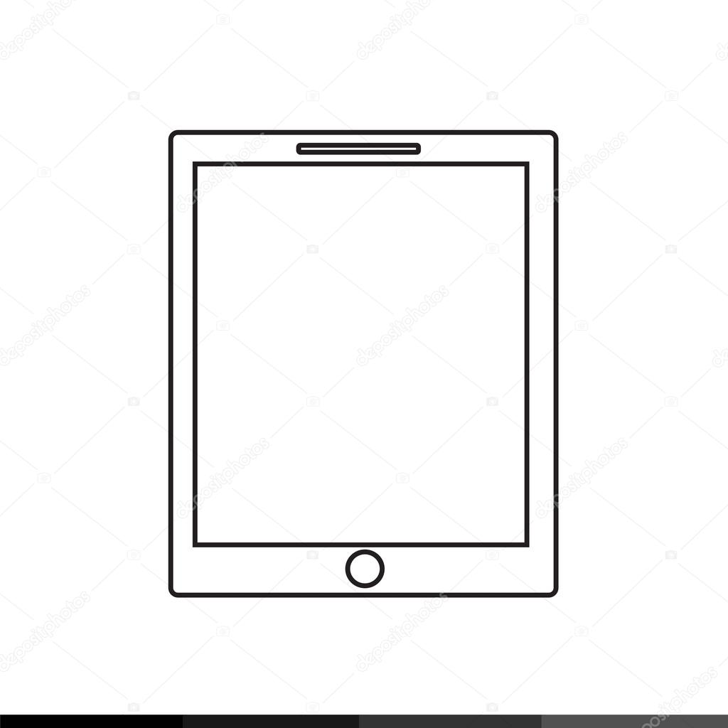 Simple Tablet Icon Vector Image By C Porjai Vector Stock