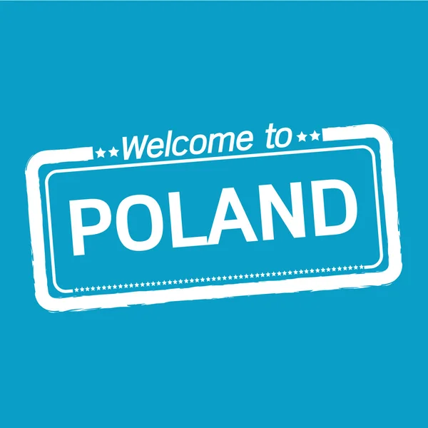 Welcome to POLAND illustration design — Stock Vector