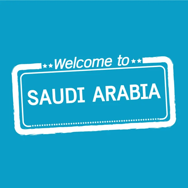 Willkommen bei saudi arabien illustration design — Stockvektor