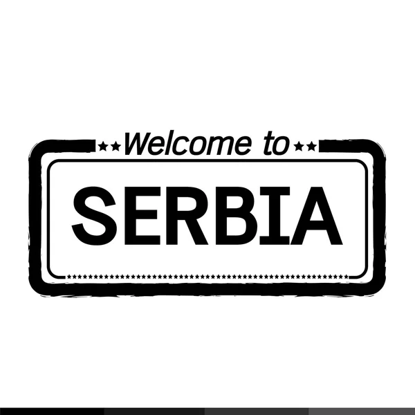 Καλώς ήρθατε στην Σερβία εικονογράφηση σχεδιασμός — Διανυσματικό Αρχείο