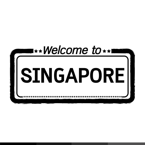 Välkommen till Singapore illustration design — Stock vektor