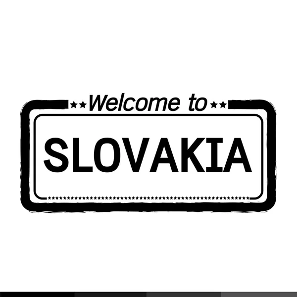 Bem-vindo ao design de ilustração SLOVAKIA —  Vetores de Stock