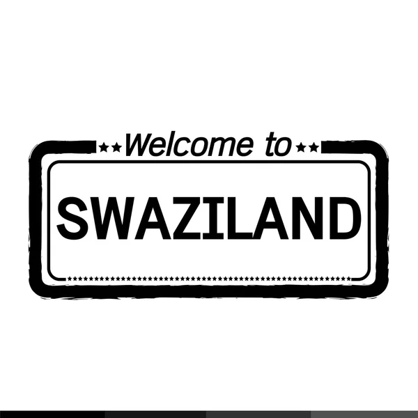 에 오신 것을 환영 합니다 스와질란드 일러스트 디자인 — 스톡 벡터
