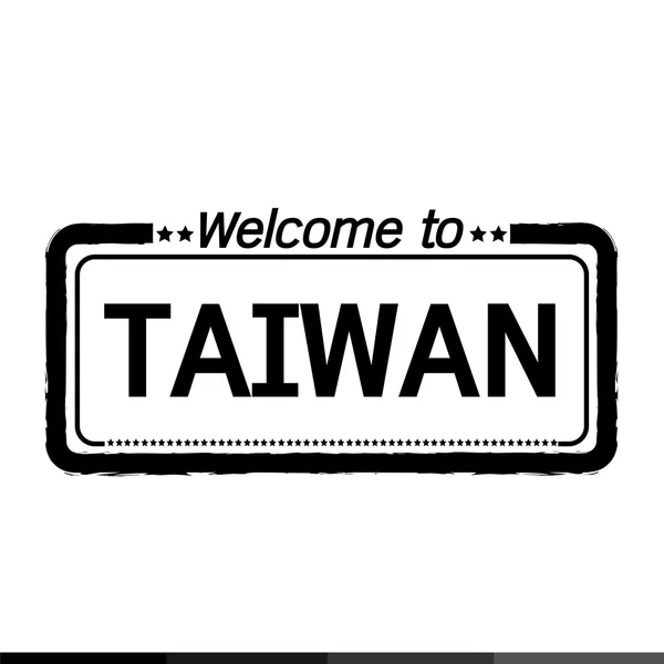 Üdvözöljük Tajvan illusztráció design — Stock Vector