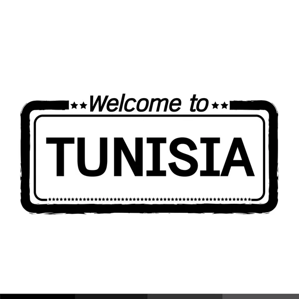 Välkommen till Tunisien illustration design — Stock vektor