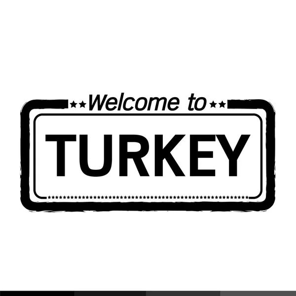 Välkommen till Turkiet illustration design — Stock vektor