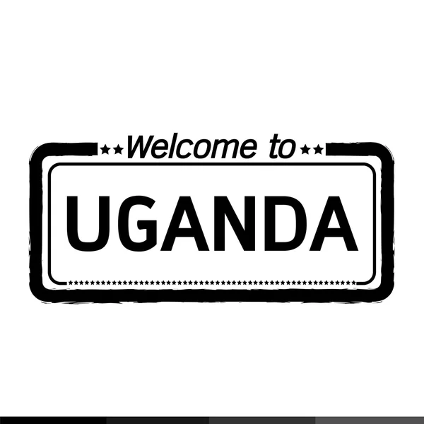 Willkommen bei uganda illustration design — Stockvektor