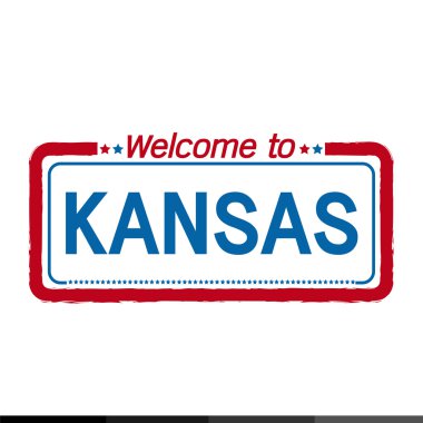 Bize Kansas'a devlet illüstrasyon tasarım Hoşgeldiniz