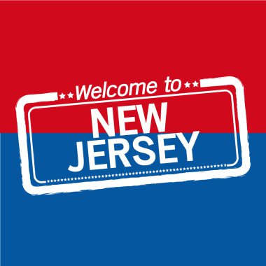 New Jersey bizi devlet illüstrasyon tasarımı için hoş geldiniz