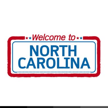 North Carolina bizi devlet illüstrasyon tasarımı için hoş geldiniz