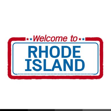 Rhode Island bize devlet illüstrasyon tasarımı için hoş geldiniz