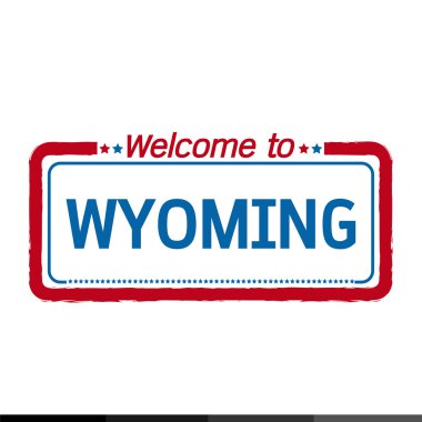 Wyoming bize devlet illüstrasyon tasarımı için hoş geldiniz