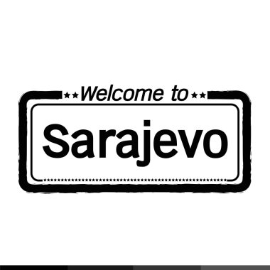 Saraybosna Şehir illüstrasyon tasarımı için hoş geldiniz