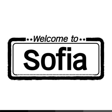 Sofya şehir illüstrasyon tasarımı için hoş geldiniz