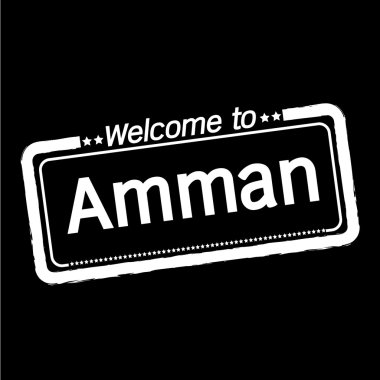 Amman şehir illüstrasyon tasarımı için hoş geldiniz